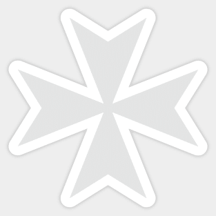 Cross of Saint John / Maltese cross (silver) Sticker